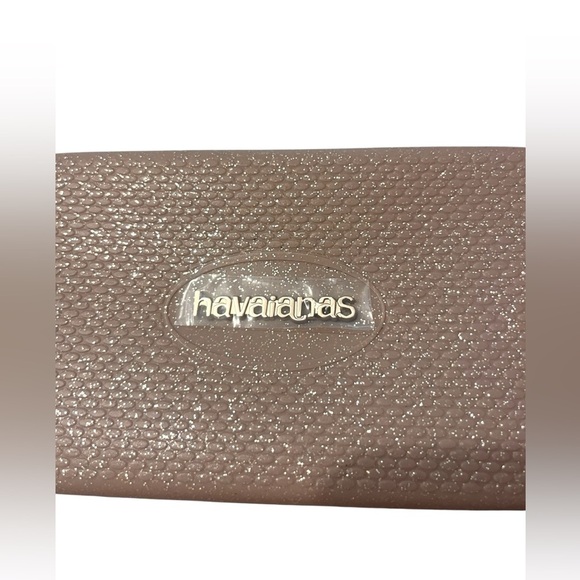 NWT HAVAIANAS MINI BAG GLITTER Shimmering Gold Wristlet - Picture 3 of 8